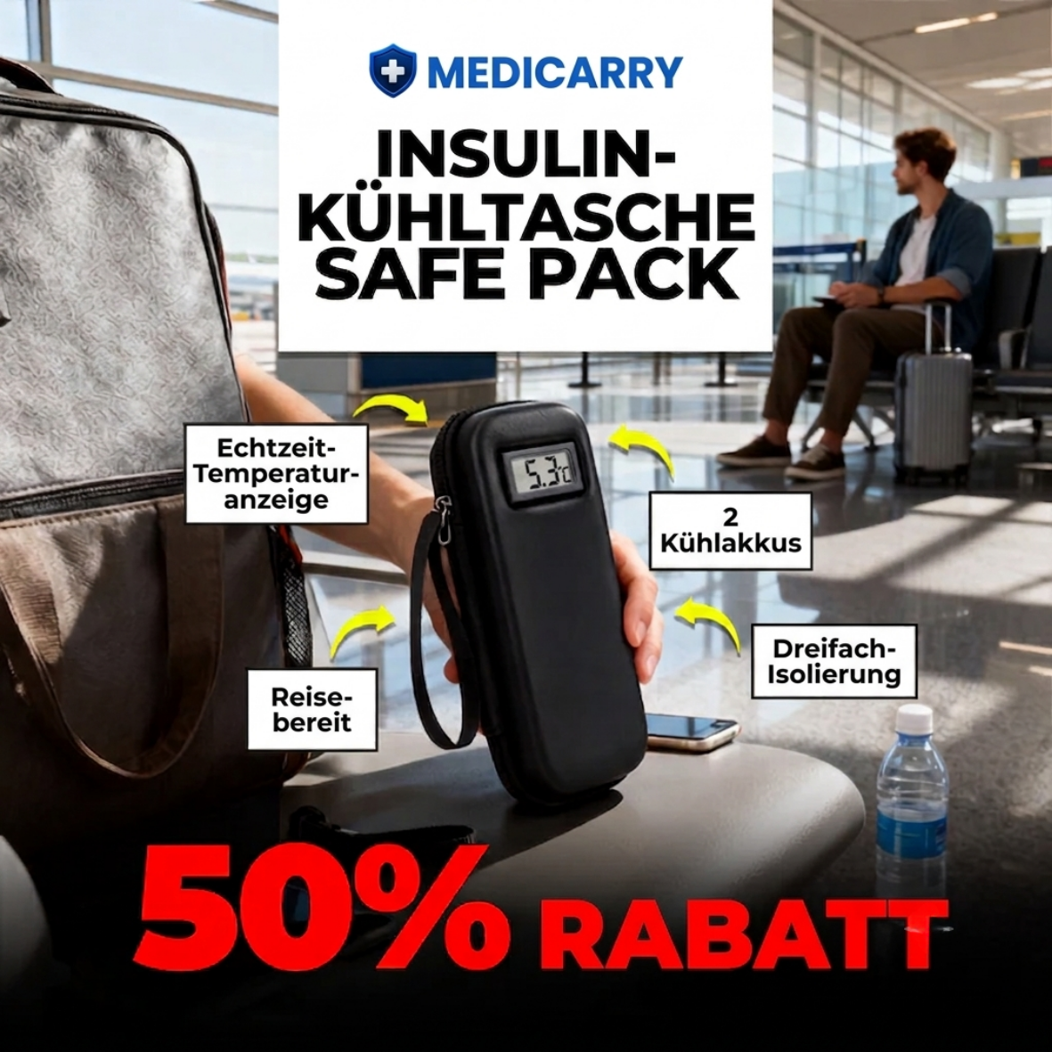 MediCarry™ – Isolierte Kühltasche für Insulin